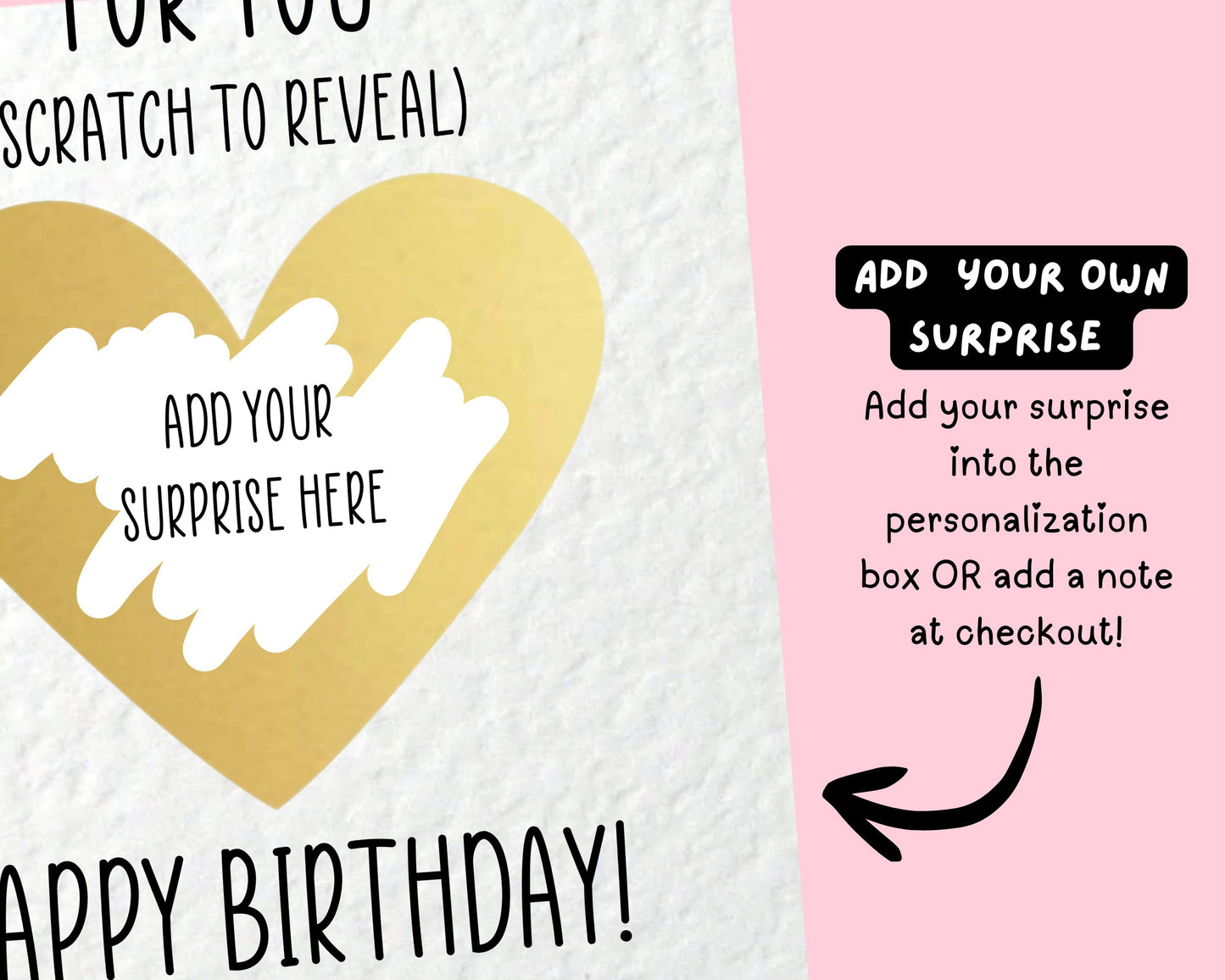 Birthday Surprise Scratch Card, Gift Reveal, Surprise Greeting Card, Birthday Card, Surprise Trip, Holiday, Birthday Gift