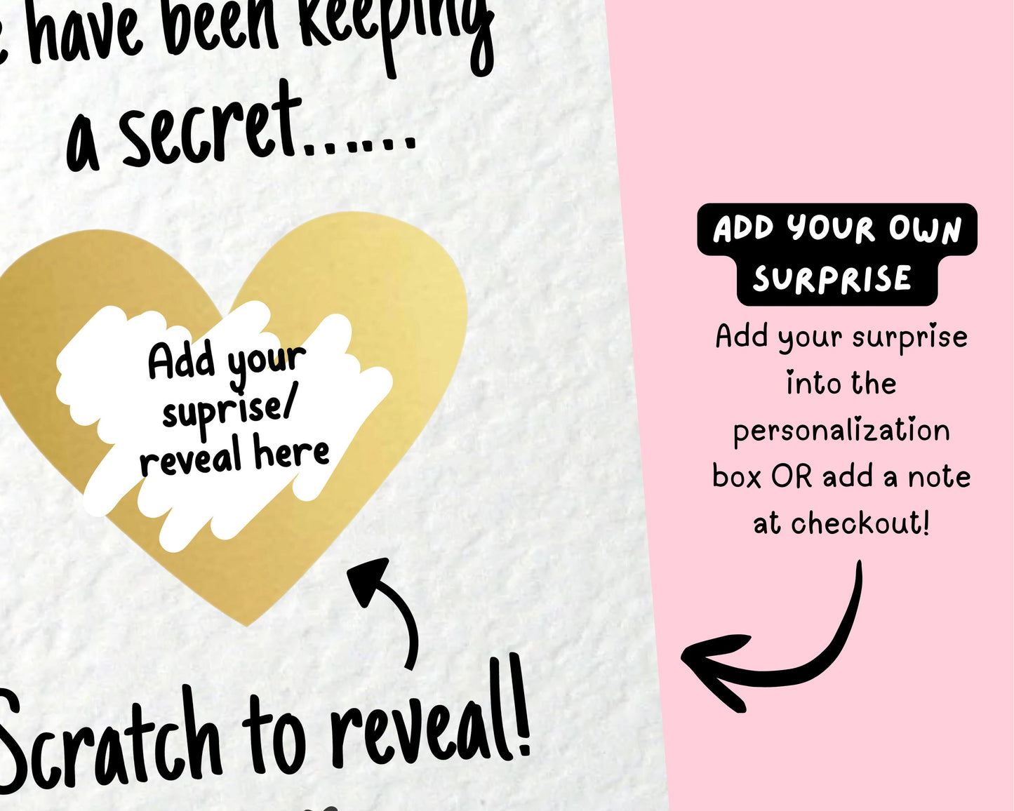 Surprise Scratch Card, Family Announcement Reveal, Surprise Greeting Card, Birthday Card, Thoughtful Birthday Gift For Sibling, Friend