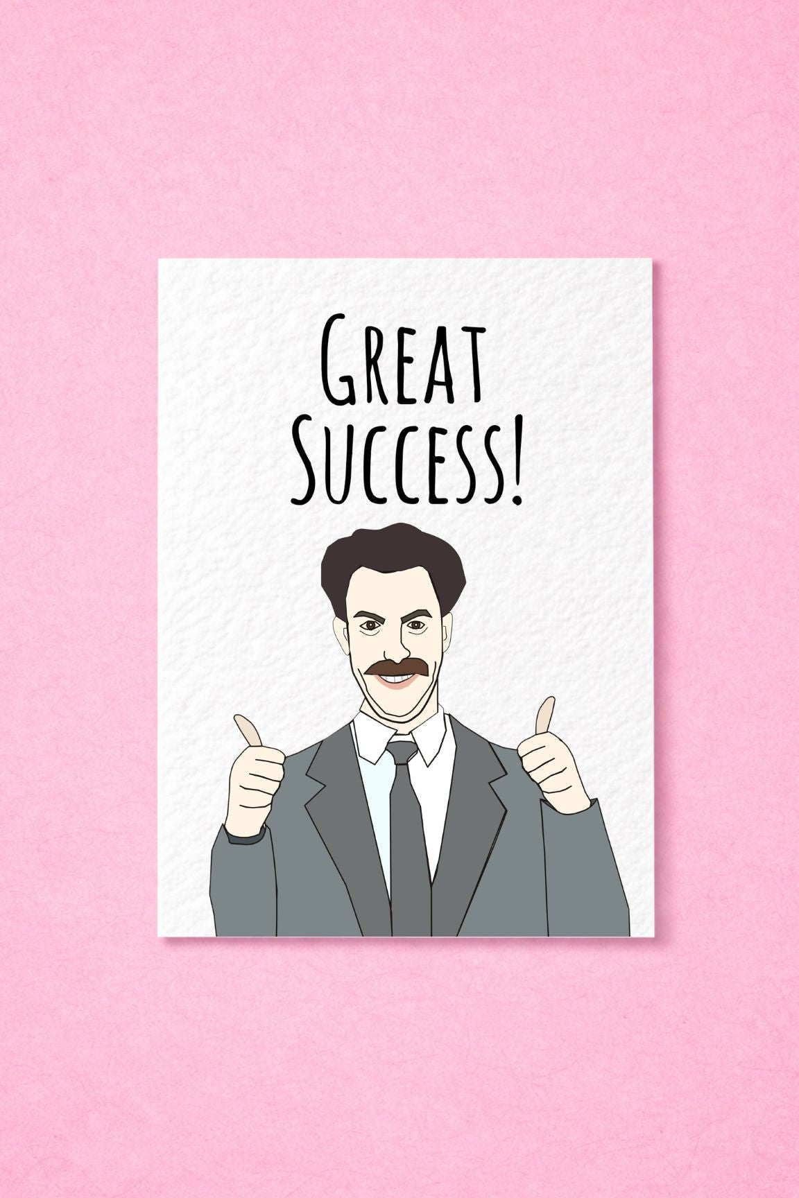 Borat Congratulations Card - Funny Greeting Card - Sacha Noam Baron Cohen - Rude Card