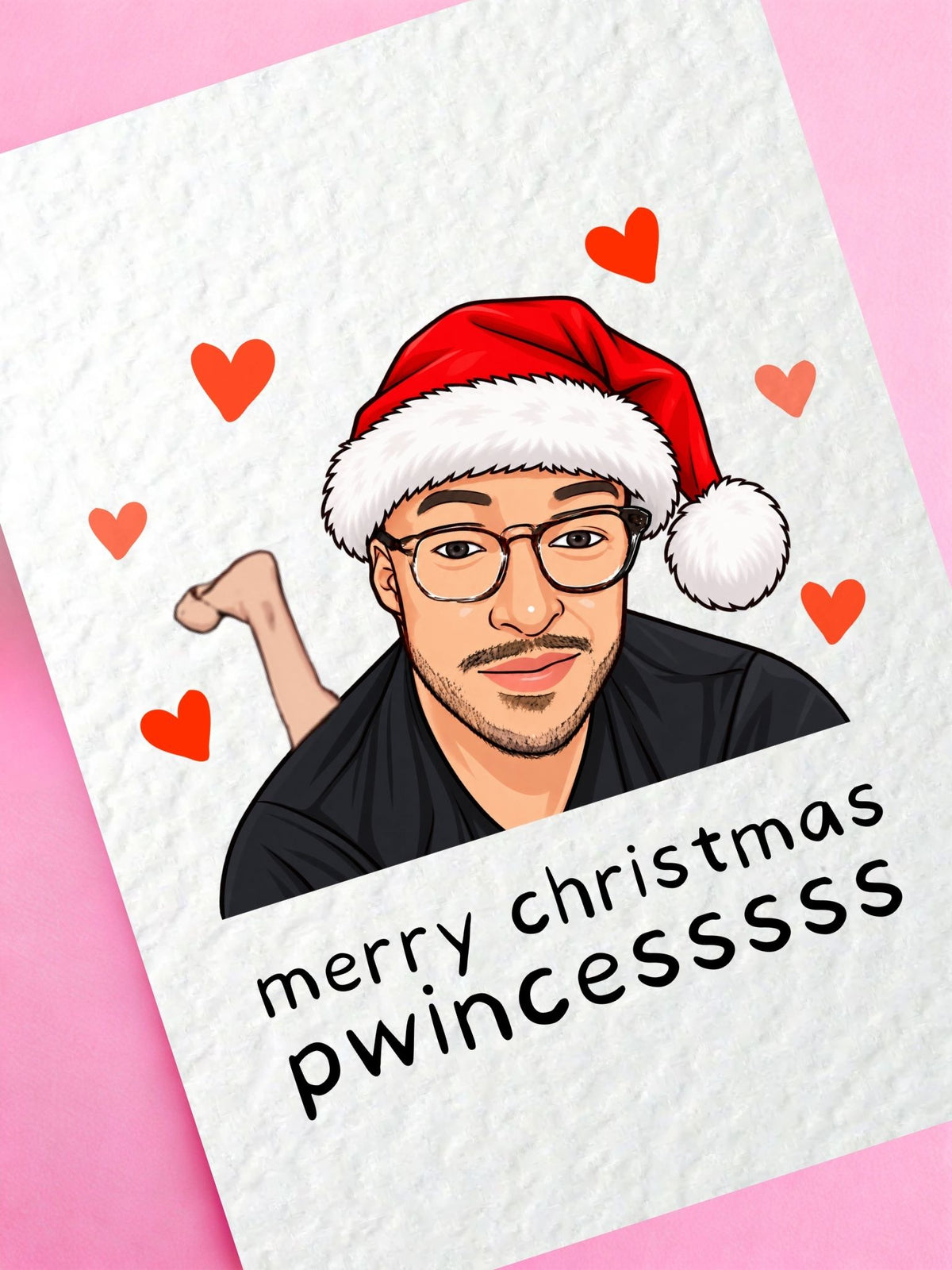 Merry Christmas Pwincess Funny Meme Greeting Card