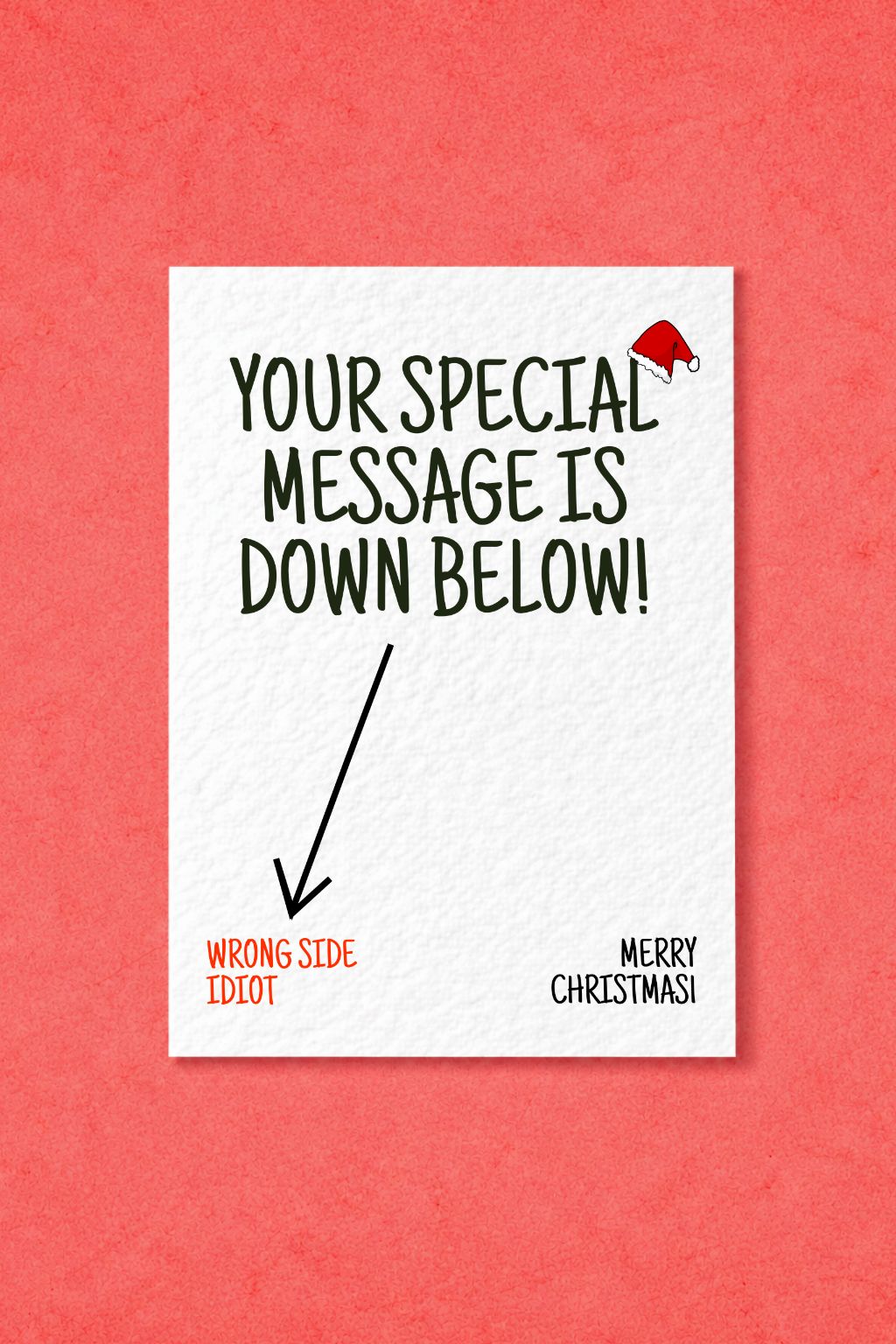 Funny Christmas Card, Cheeky Festive Humour, Rude Novelty Greeting, Sarcastic Gift