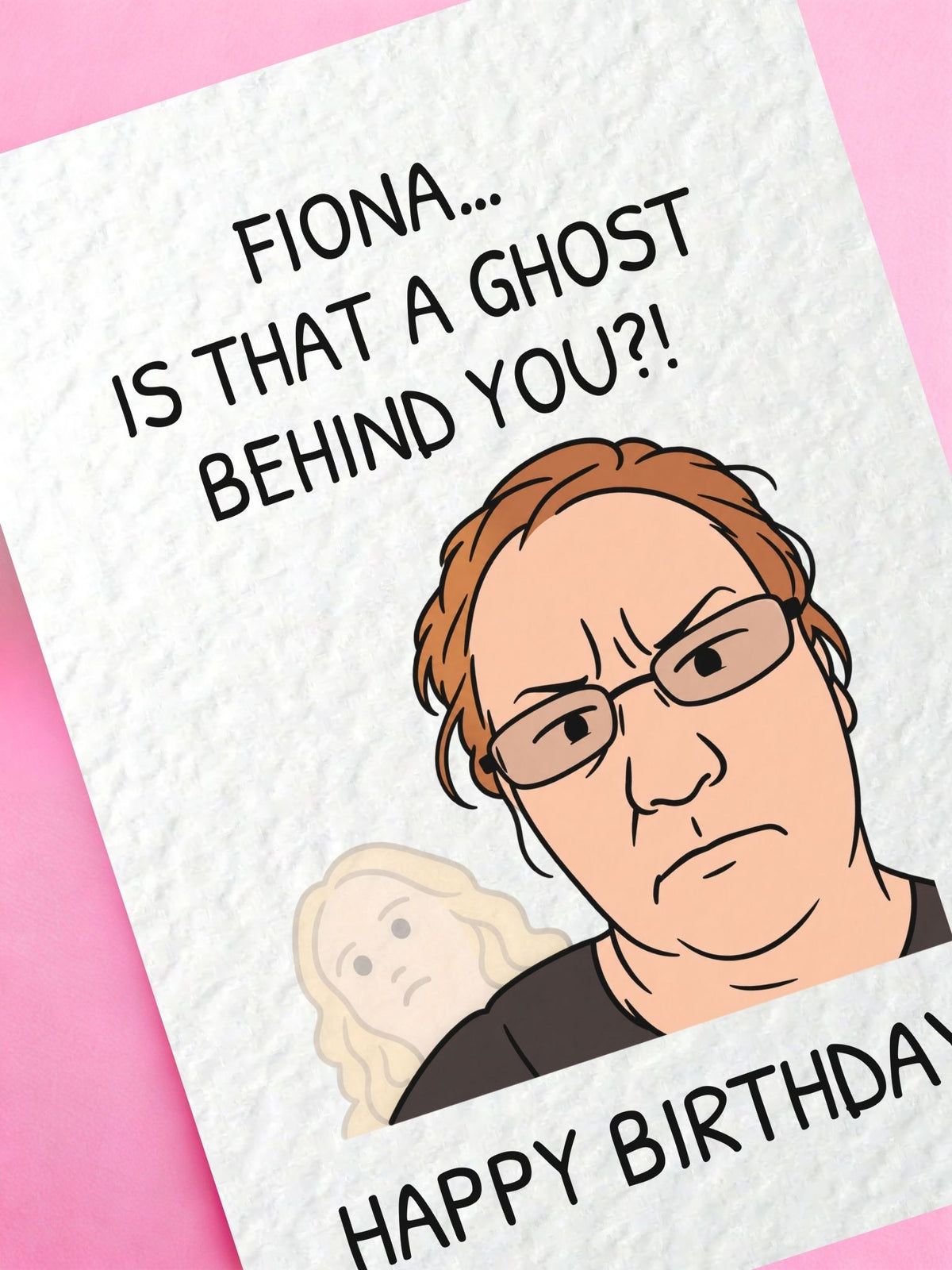 Funny Meme Birthday Card, Quirky Greeting Card, Is That A Ghost/Spirit In The Background