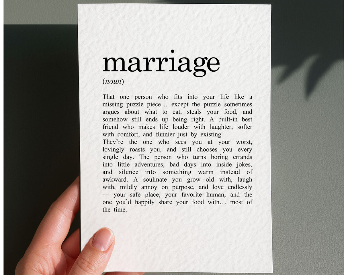 Marriage Soulmate Card- Birthday Card For Partner -Best Friend - Girlfriend - Boyfriend