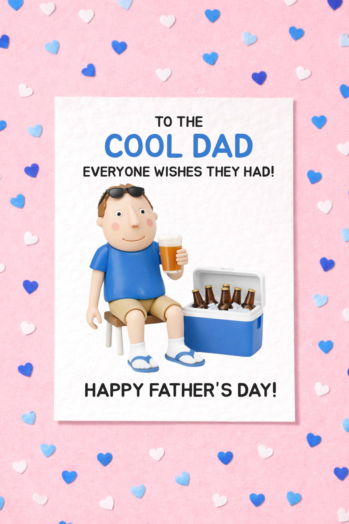Father's Day Funny Card: Cool Dad Humorous Greeting Card, Joke Gift