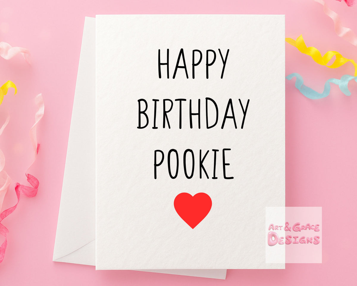 Pookie Card- Birthday Card For Partner - Boyfriend- Girlfriend