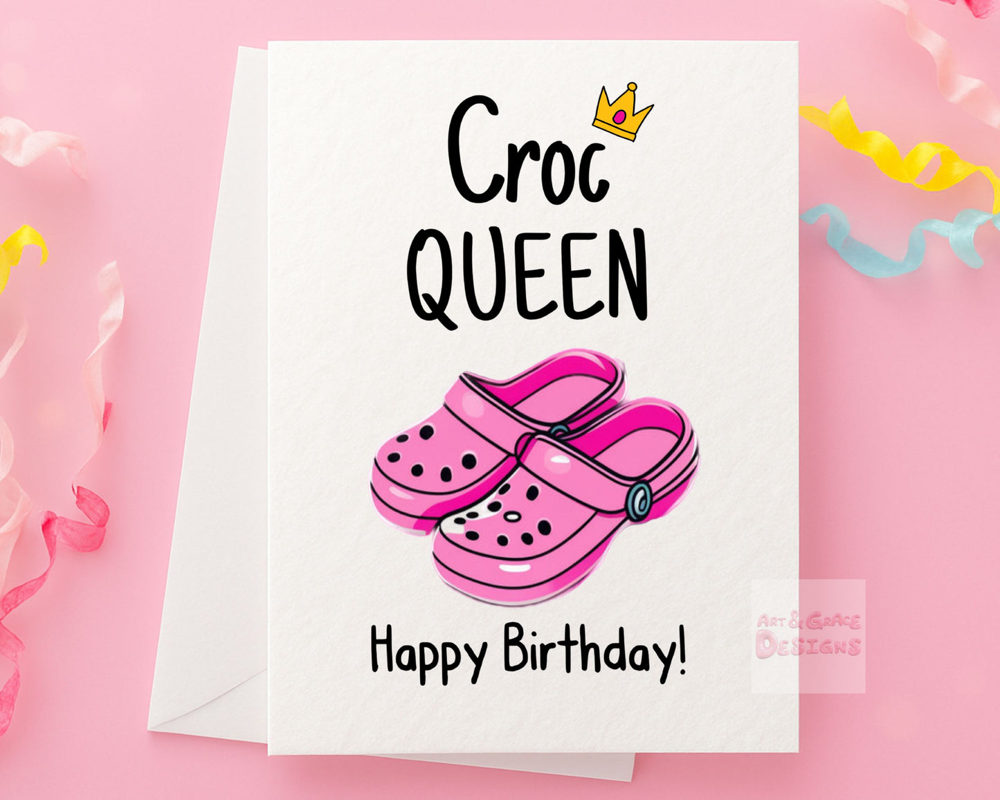 Funny Croc Queen Greeting Card - Sports Mode - It's Your Birthday- Happy Birthday - Humorous