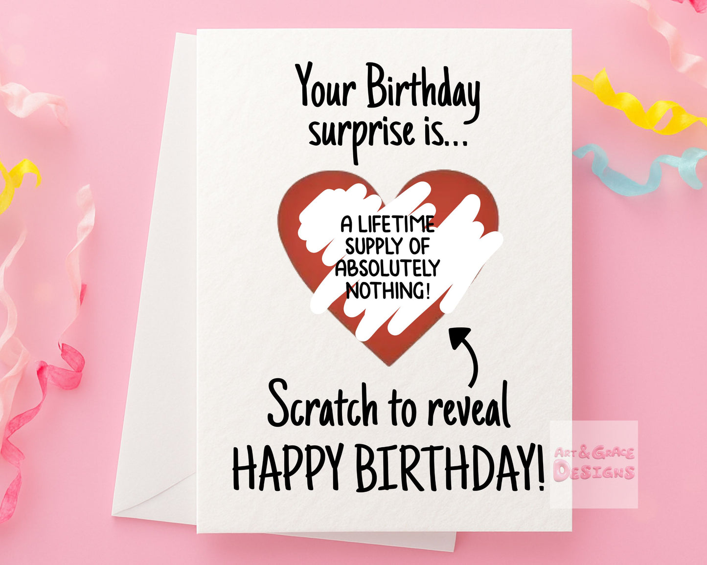 Funny Birthday Surprise Scratch Card, Cheeky Gift Reveal, Surprise Greeting Card, Birthday Card,  Rude Birthday Gift For Sibling, Friend