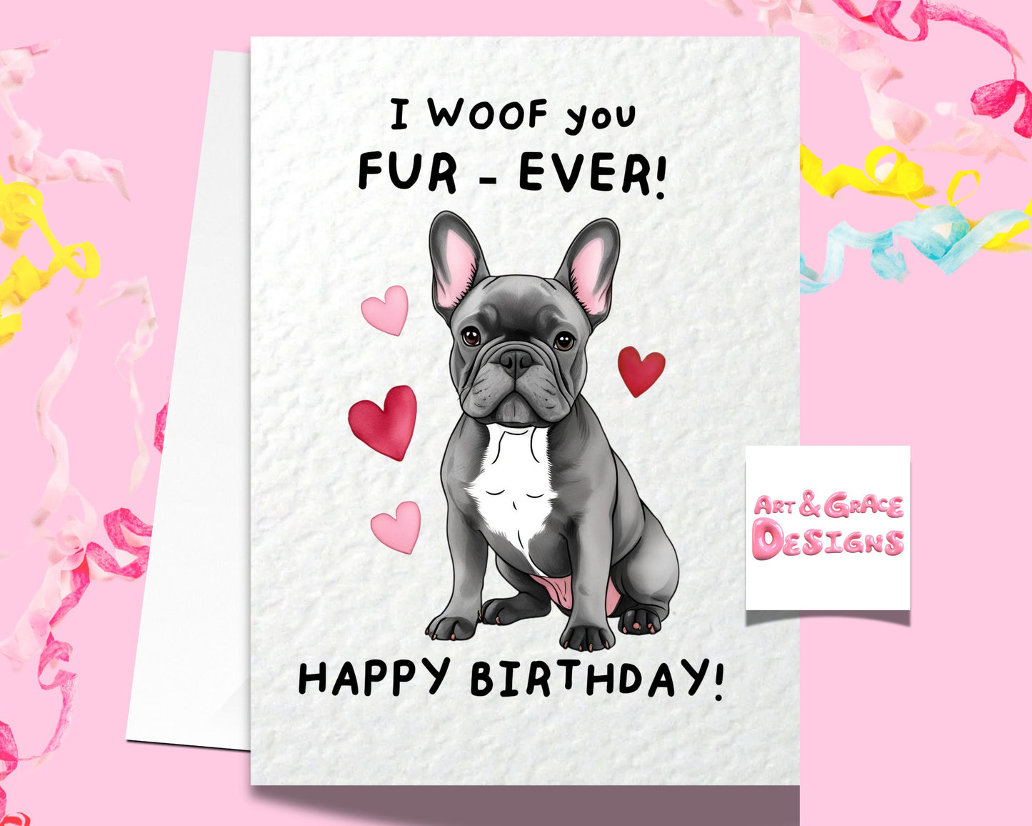 Cute Dog Card - Pick Your Favourite Breed Of Dog Birthday Card- Whippet- Dachshund - French Bulldog- Labrador - Pug - Cockapoo- Retriever