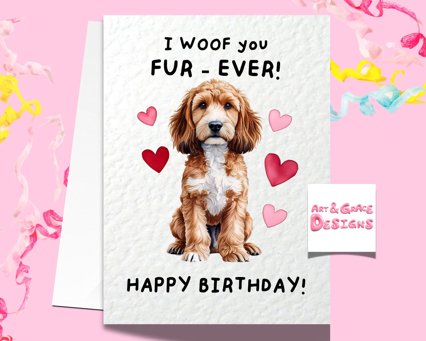 Cute Dog Card - Pick Your Favourite Breed Of Dog Birthday Card- Whippet- Dachshund - French Bulldog- Labrador - Pug - Cockapoo- Retriever