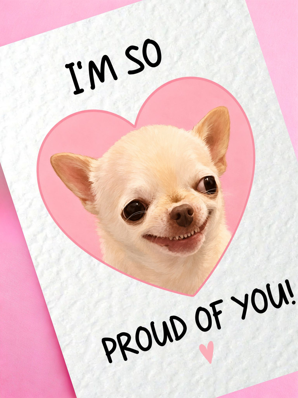 Funny Proud of You Card, Chihuahua Congratulations, Cute Dog Encouragement Card, Well Done, Graduation, Positive Gift