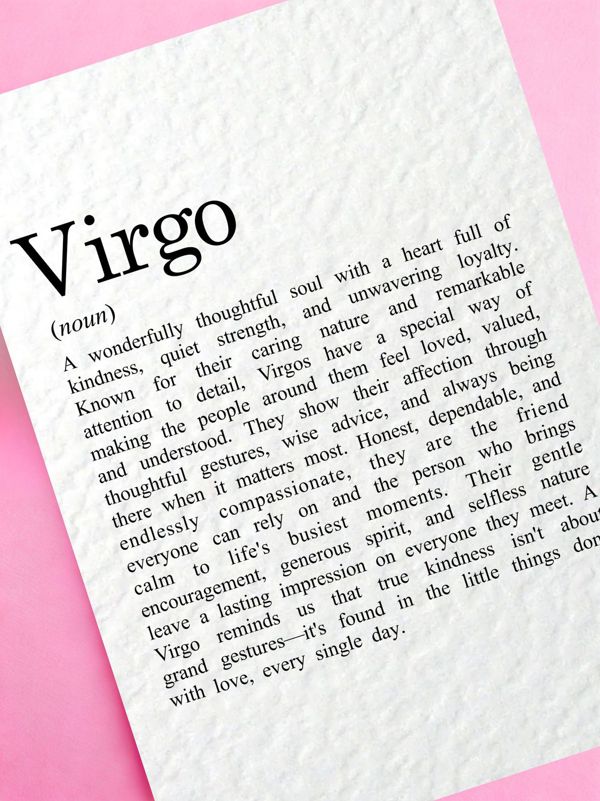 Virgo Zodiac Birthday Card, Star Sign Definition Card, Astrology, Virgo Gift for Her, Horoscope Card, August September Birthday