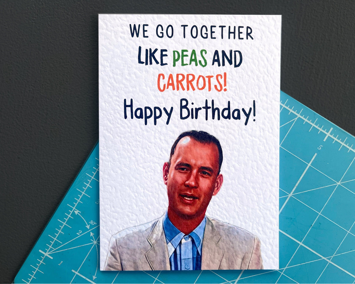 Forrest Gump Greeting Card - Tom Hanks - Famous Movie Quotes - Happy Birthday - Famous Actor - Celebrity - Humorous Card - Funny Card