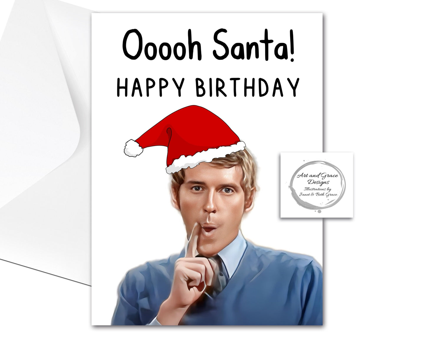 Some Mother's Do Ave Em Christmas Card -  Frank Spencer - Famous Comedy Show - Oooo Betty!-  Famous Actor - Michael Crawford