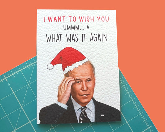 Joe Biden Christmas Greeting Card - Funny Politician Card- American President