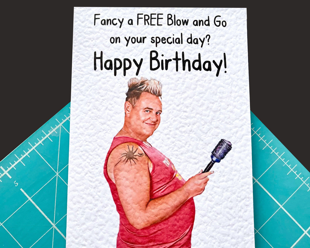 Benidorm Greeting Card - Kenneth Du Beke- Humorous Card- Funny Blow N Go Card