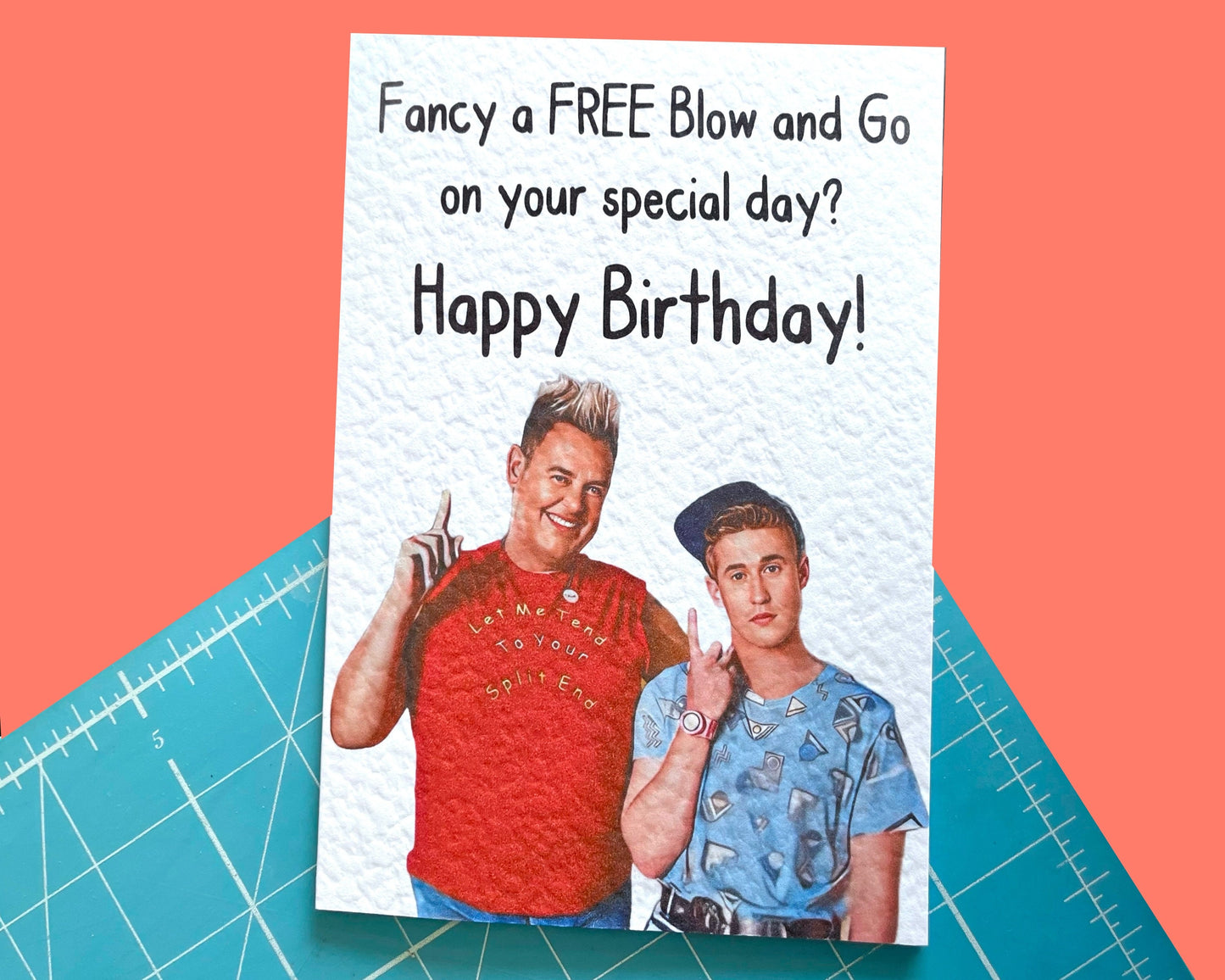 Benidorm Greeting Card - Kenneth Du Beke- Humorous Card- Funny Blow N Go Card - Liam Conroy