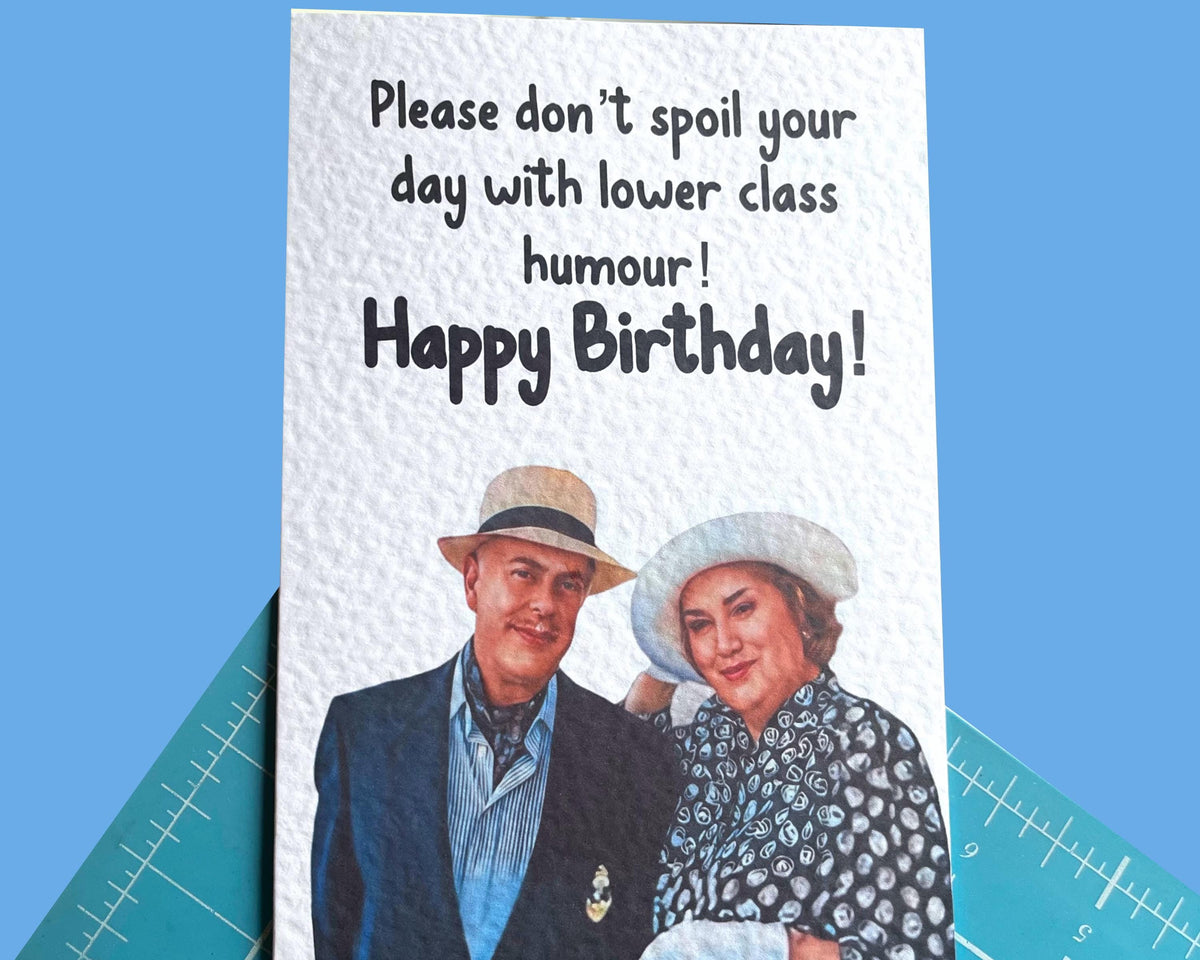 Keeping Up Appearances Greeting Card -Richard and Hyacinth Funny TV Show Birthday Card