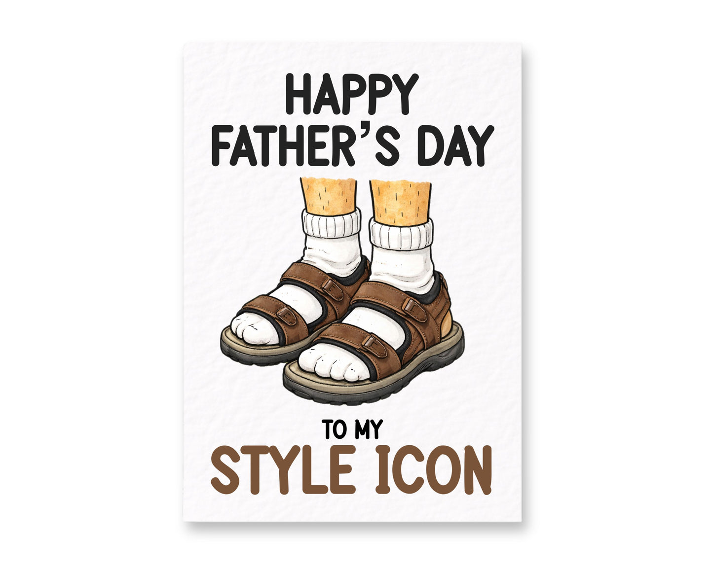 Father's Day Funny Card: Humorous Greeting Card, Socks And Sandals