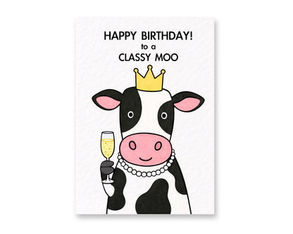 Funny Cow Birthday Card: A Classy Moo Humorous Birthday Greeting Card For Friend
