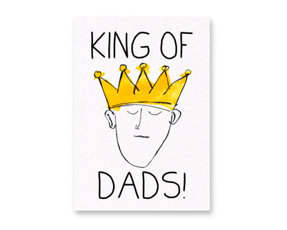 King of Dads Card, Funny Father’s Day Card, Minimalist Dad Card, Cute Crown Illustration, Dad Birthday Card