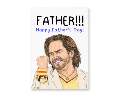 Funny TV Show Father Card Funny Father's Day Gift, Fatherrr!