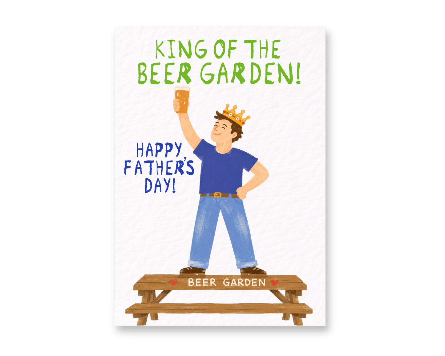 King of the Beer Garden Father’s Day Card,  Funny Dad Card, Pub Dad Greeting Card, Beer Lover Father’s Day Card