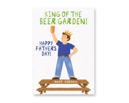 King of the Beer Garden Father’s Day Card,  Funny Dad Card, Pub Dad Greeting Card, Beer Lover Father’s Day Card