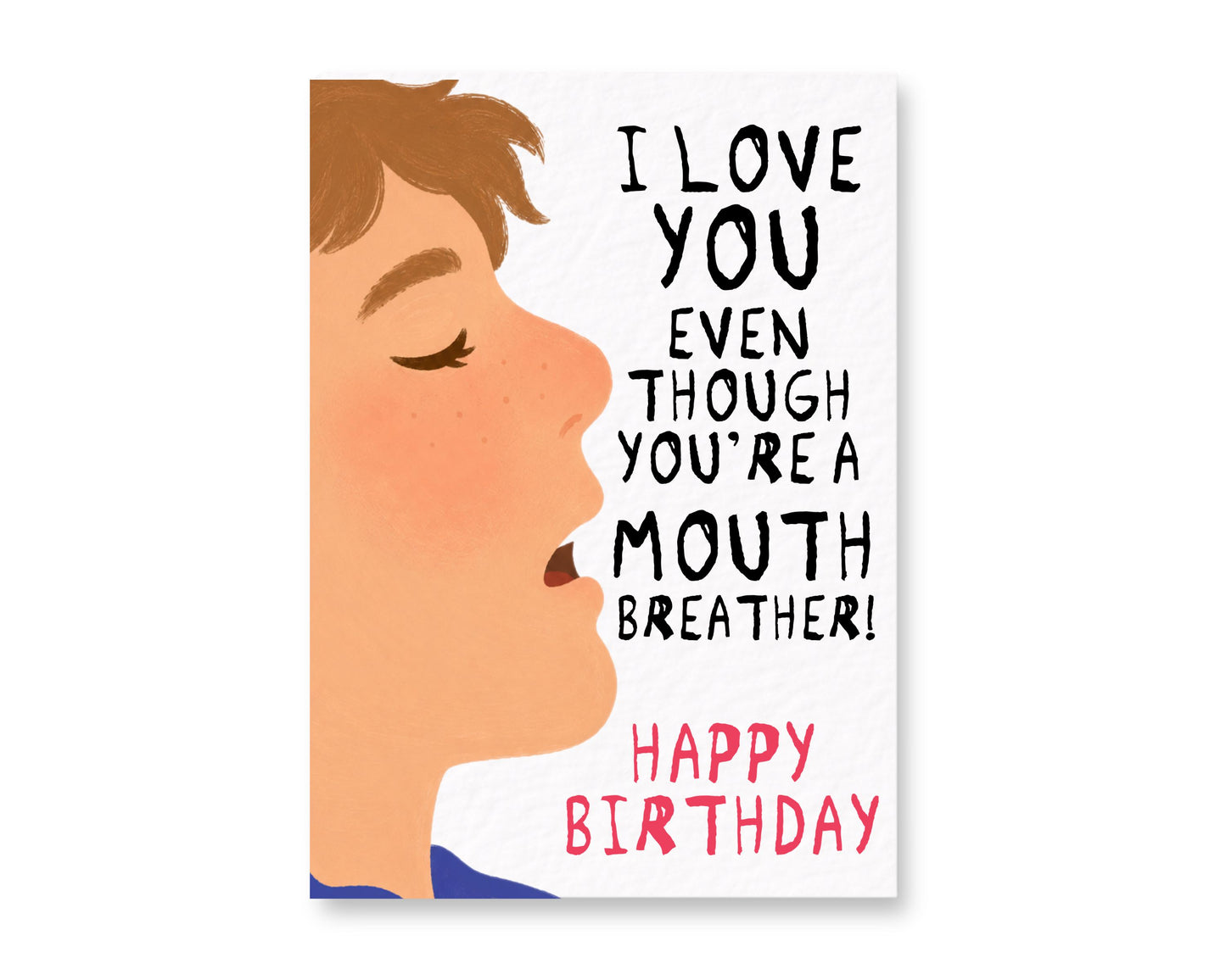 Funny Mouth Breather Birthday Card, Birthday Card For Boyfriend, Girlfriend Birthday Card, Best Friend Birthday Card, Humorous