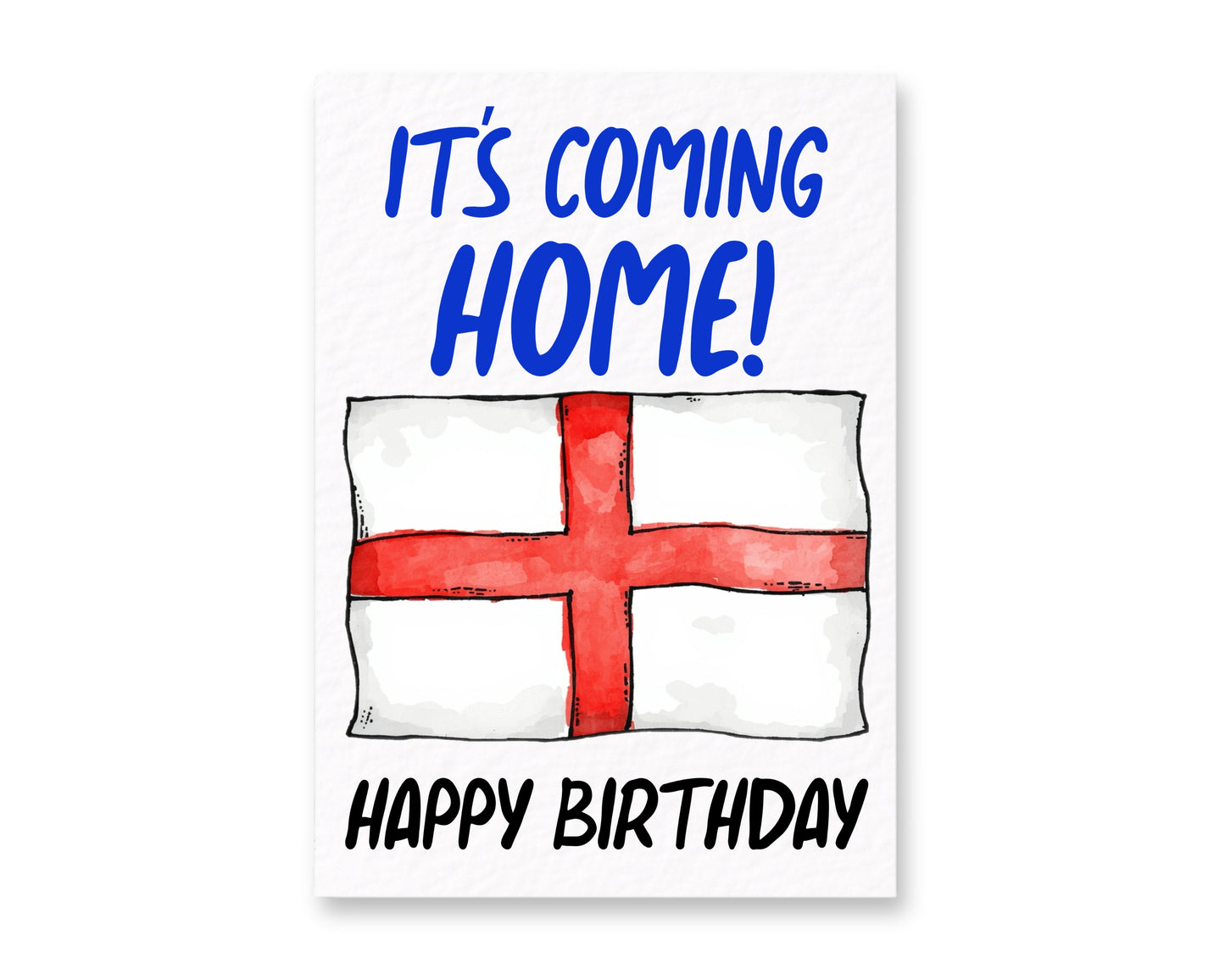 It's Coming Home Birthday Card, Funny Football Birthday Card, England Fan, Soccer Fan Gift, World Cup