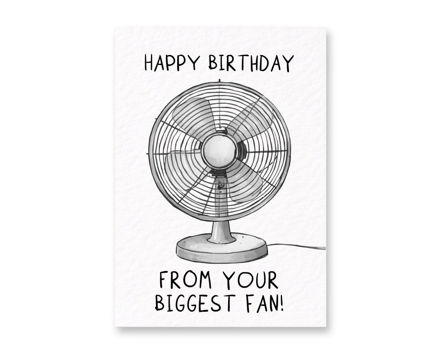 Funny Biggest Fan Birthday Card, Happy Birthday From Your Biggest Fan, Cute Pun Birthday Card, Fan Joke Card for Friend
