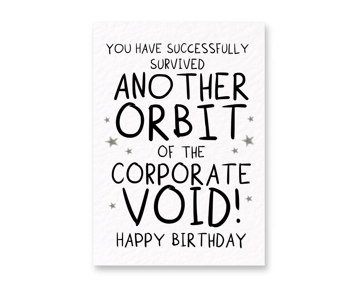 Funny Corporate Birthday Card, Office Humour, Coworker Birthday Card, Another Orbit Around the Corporate Void