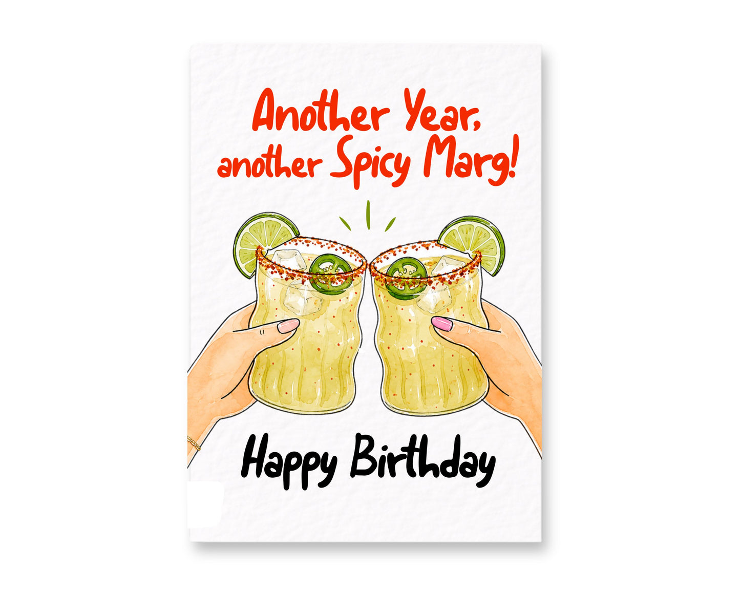 Spicy Margarita Birthday Card, Funny Cocktail Birthday Card, Happy Birthday Card for Best Friend, Marg Lover Birthday Card