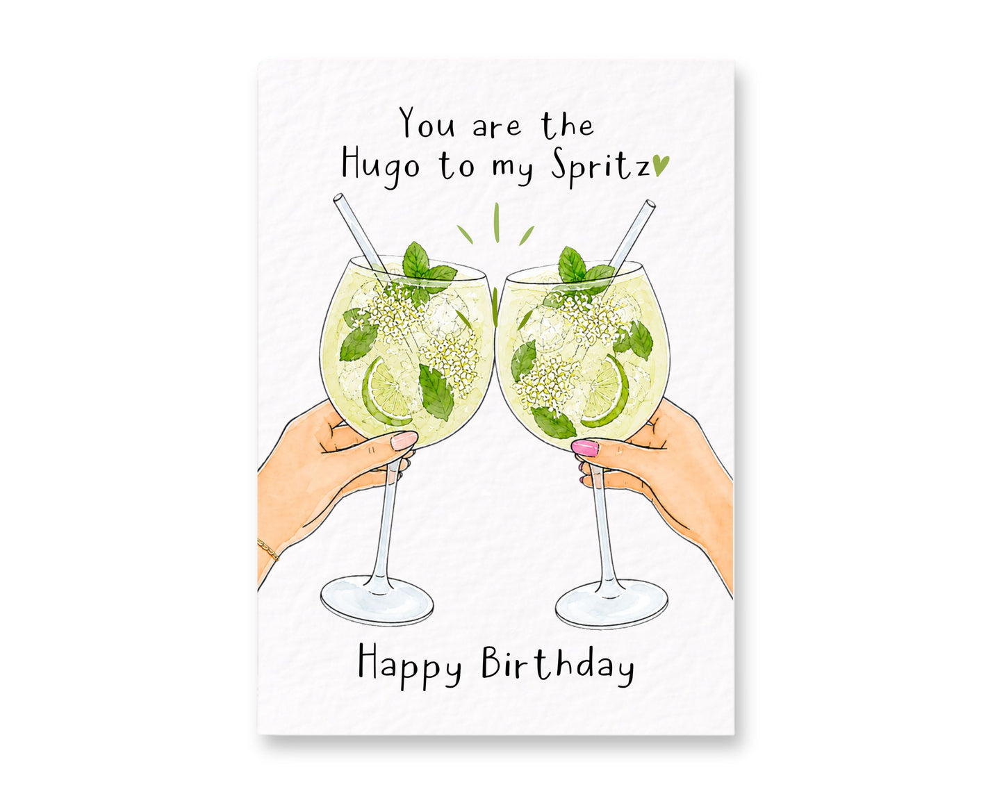 Hugo Spritz Birthday Card, You Are the Hugo to My Spritz,  Funny Cocktail Birthday Card, Best Friend Birthday