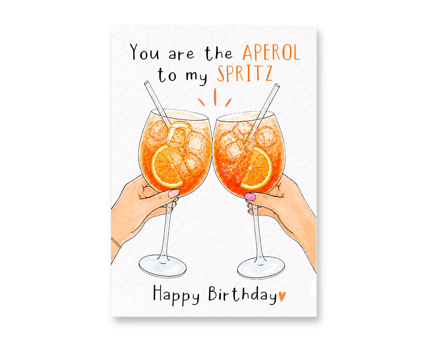 You Are the Aperol to My Spritz Birthday Card Cute Beverage Greeting Card, Cocktail Best Friend