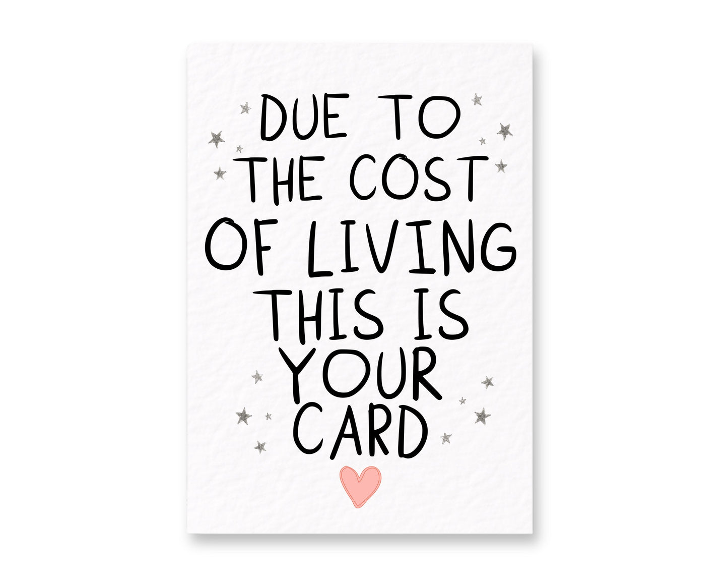 Funny Birthday Card, Cost of Living Card, Humorous Greeting Funny Friend Card, Cheeky Minimalist Gift