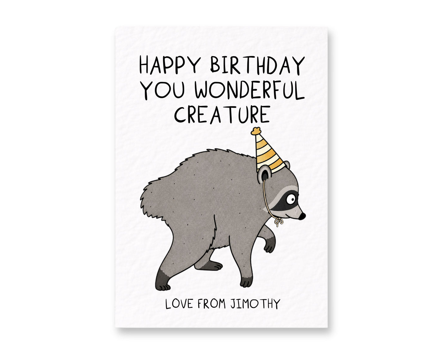 Funny Raccoon Birthday Card, Jimothy, Raccoon Lovers, Viral Meme Trend Greeting Gift