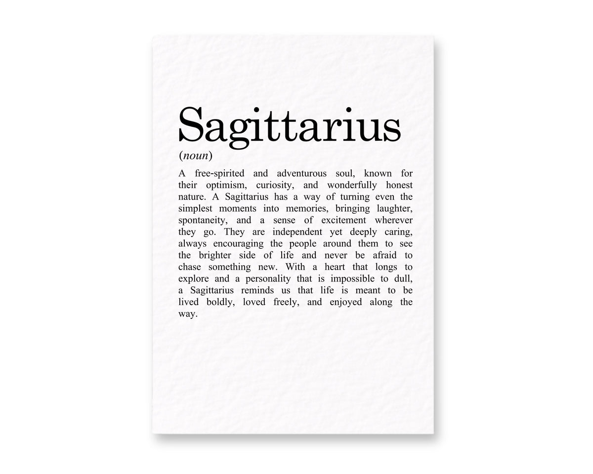 Sagittarius Birthday Card, Zodiac Gift for Sagittarius, Sweet Card, Astrology Gift, Special Someone, Friend, Adventurous Soul, Unique Gift