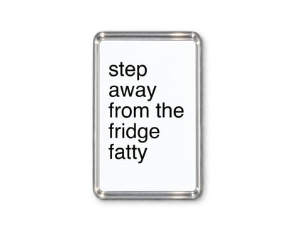 Funny Magnet, Step Away From The Fridge Fatty, Rude, Sassy & Humorous Kitchen Fridge, Radiator Decor