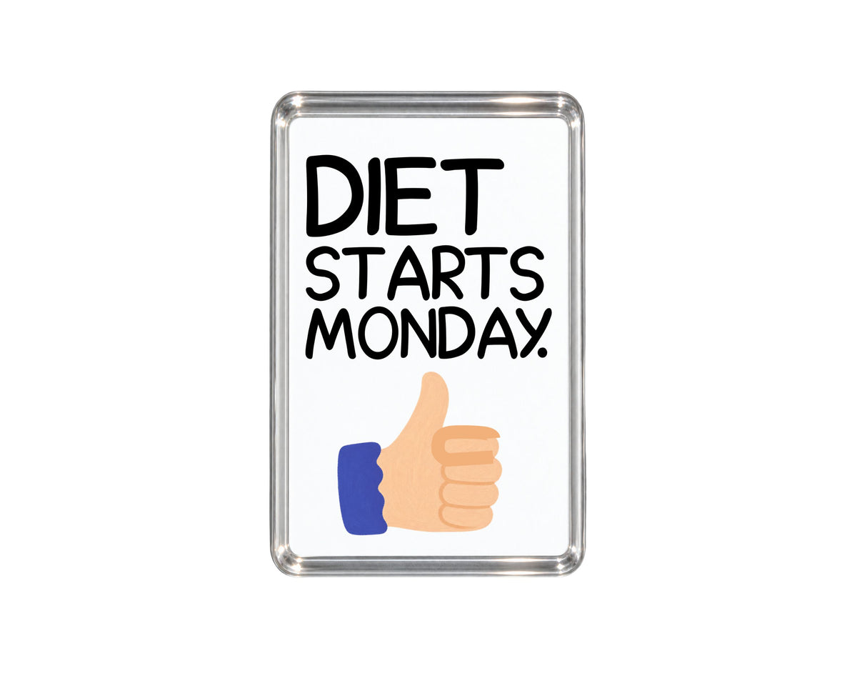 Funny Diet Magnet, Weight Loss Humour, Fitness Gift, Healthy Living Present, Monday Motivation, Gym Lover Keepsake Decor