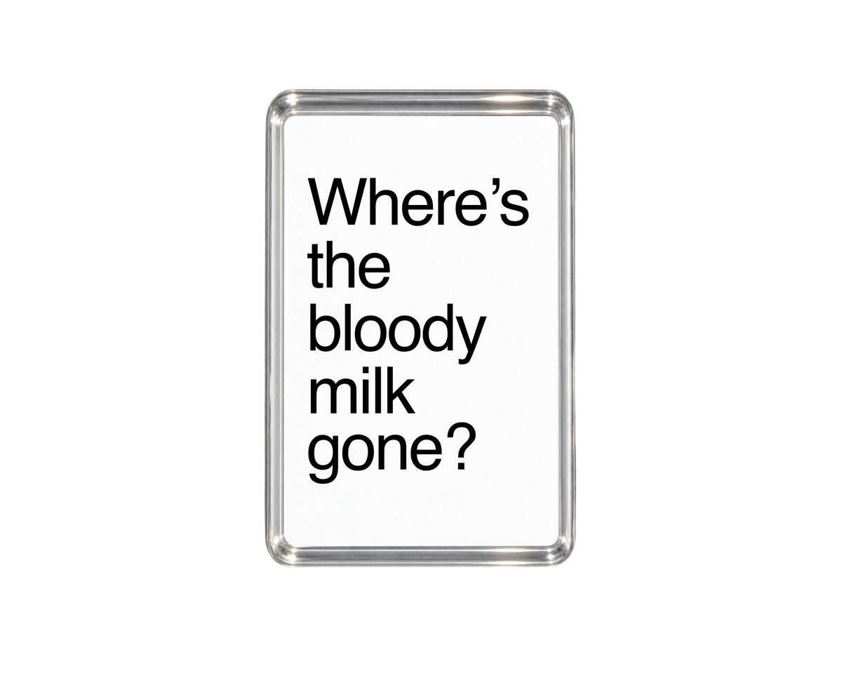 Funny Milk Magnet, Humorous Fridge Decor, Workplace Present, Coworker Keepsake, Quirky Home Accessory