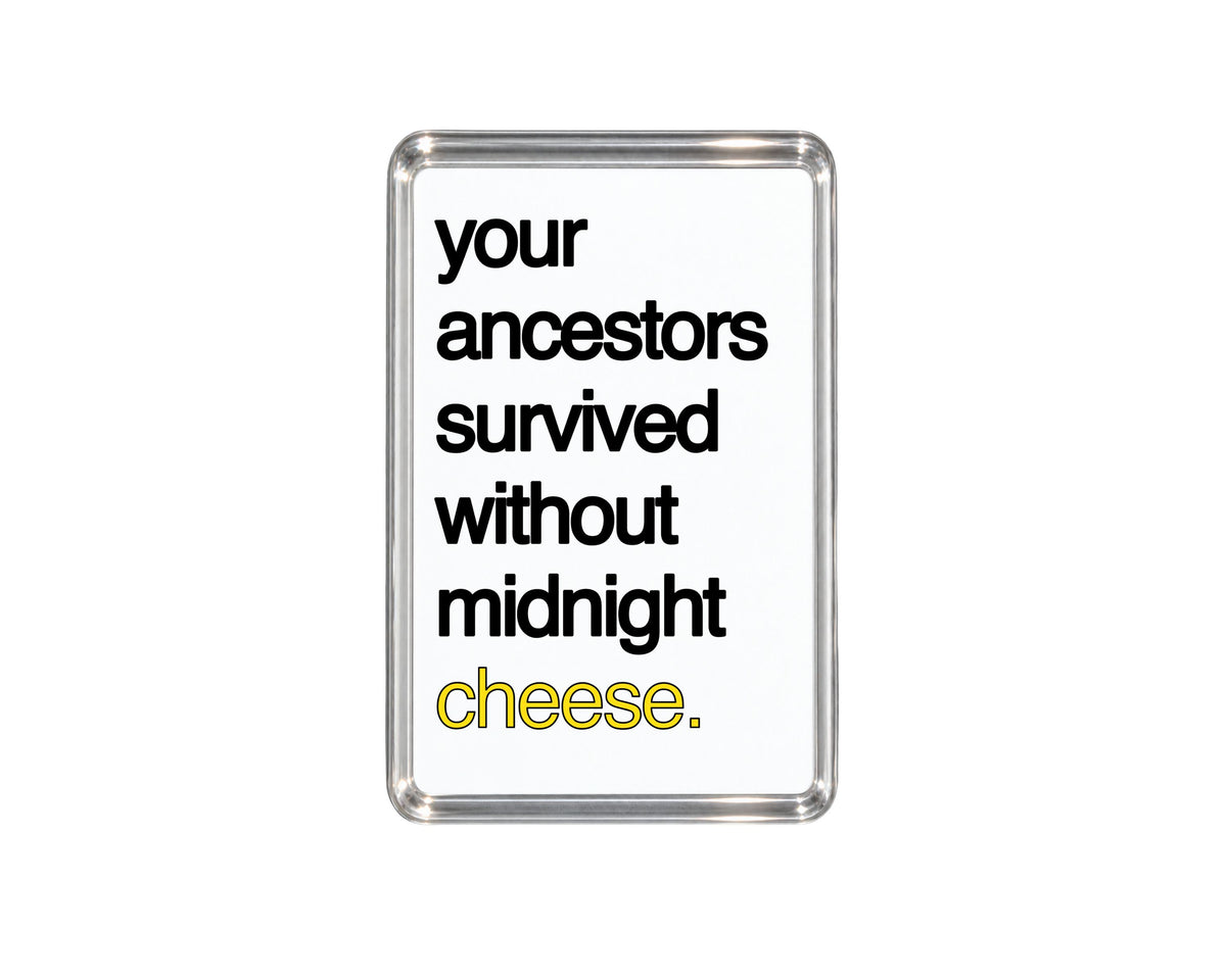 Funny Cheese Magnet, Midnight Snack, Dairy Lover Present, Humorous Fridge Decor, Foodie Keepsake, Quirky Novelty Gift
