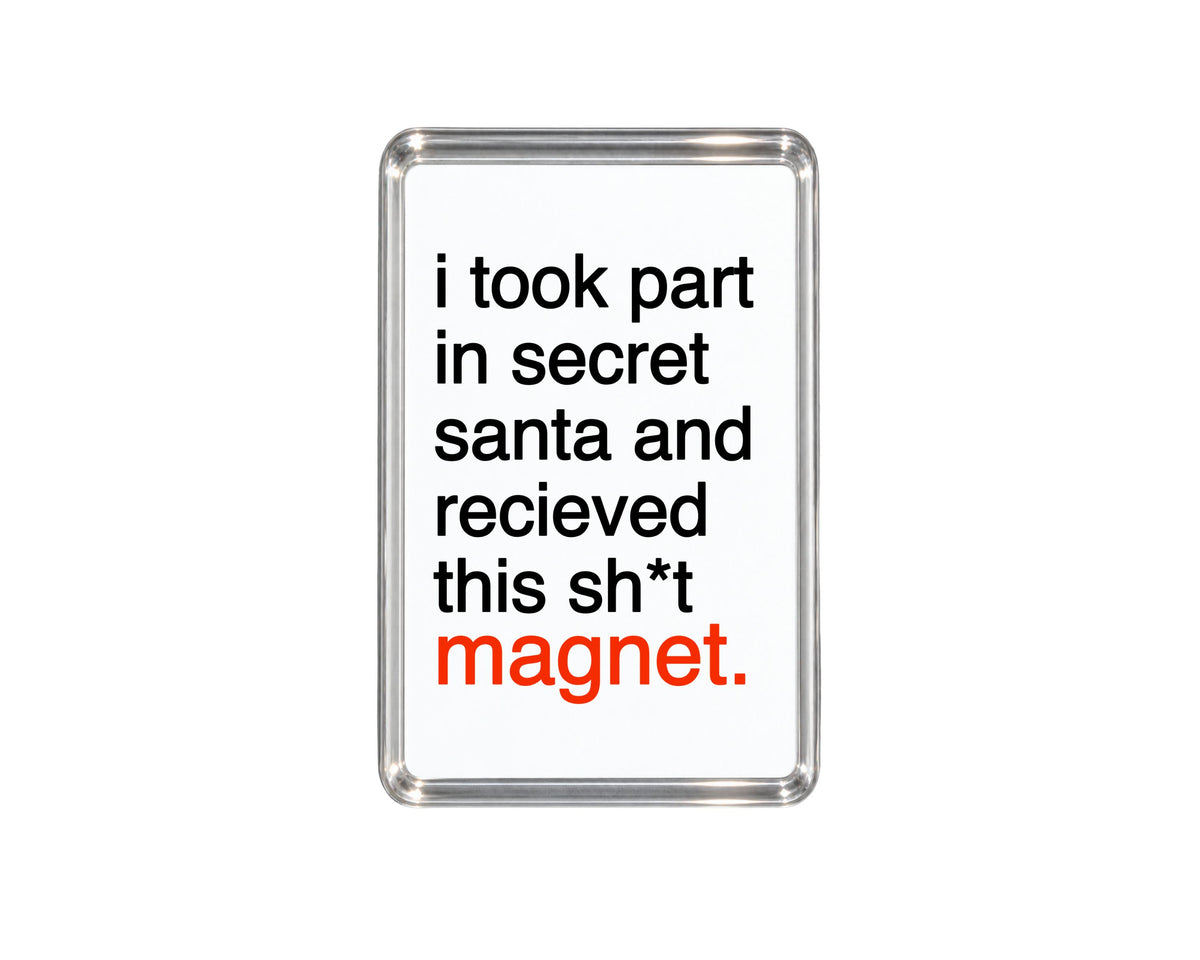 Secret Santa Fridge Magnet, Funny Christmas Gift, Secret Santa Funny Festive Gift, Christmas Stocking Filler, Work Colleague