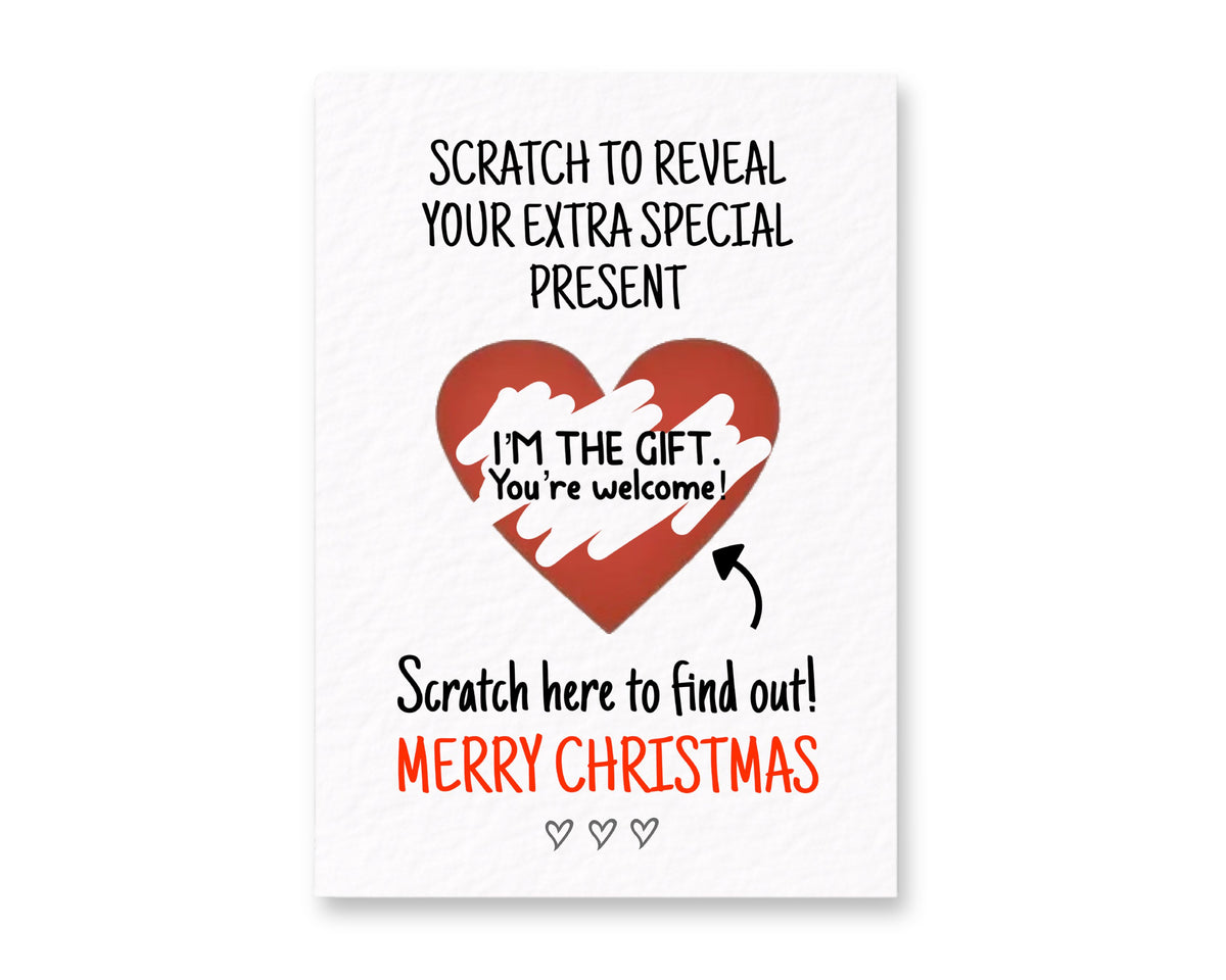 Funny Christmas Scratch Greeting Card, Secret Santa Gift, Christmas Novelty Gag Present, Festive Joke For Parents, Grandparents