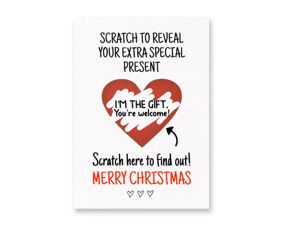 Funny Christmas Scratch Greeting Card, Secret Santa Gift, Christmas Novelty Gag Present, Festive Joke For Parents, Grandparents