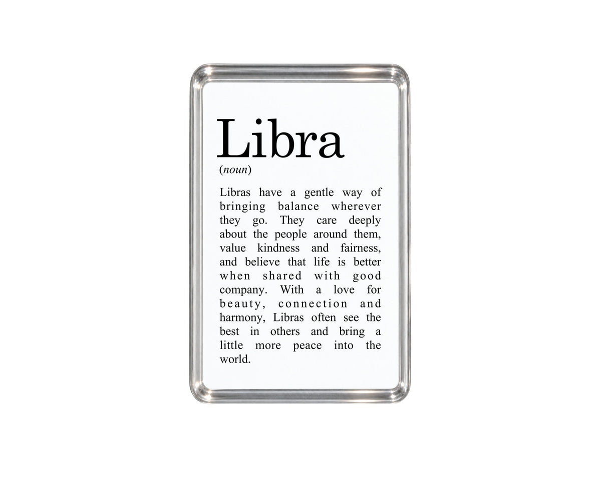Libra Zodiac Thoughtful Magnet, Astrology Gift, Birthday Present, Air Sign Decor, Horoscope Lover Gift, Celestial Home Accessory