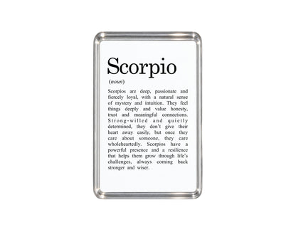Scorpio Zodiac Magnet, Astrology Gift, Horoscope Decor, Scorpio Birthday Present, Water Sign Accessory, Celestial Keepsake