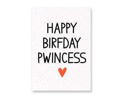 Happy Birthday Pwincess Funny Meme Princess Greeting Card
