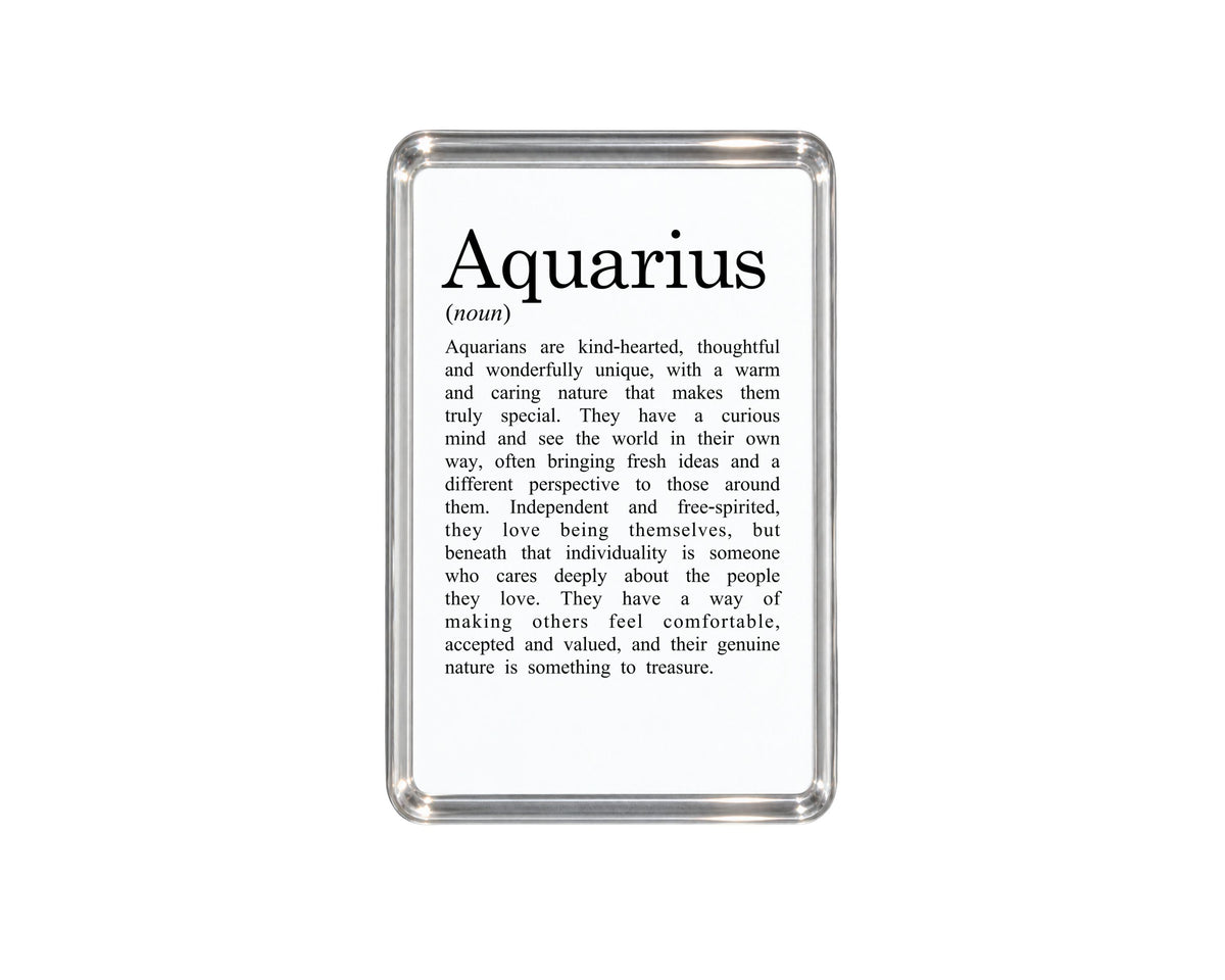 Aquarius Zodiac Magnet, Celestial  Astrology Gift, Horoscope Keepsake, Air Sign Decor, Birthday Present, Water Bearer