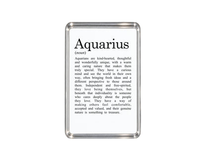 Aquarius Zodiac Magnet, Celestial  Astrology Gift, Horoscope Keepsake, Air Sign Decor, Birthday Present, Water Bearer