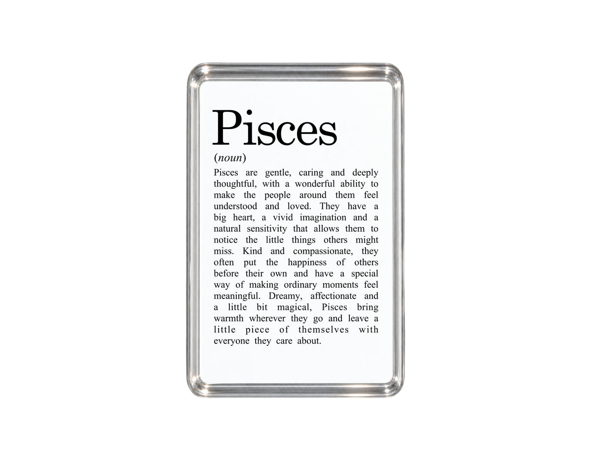 Pisces Zodiac Magnet, Astrology Gift, Horoscope Keepsake, Water Sign Decor, Birthday Present, Fish Zodiac, Celestial Home Accessory